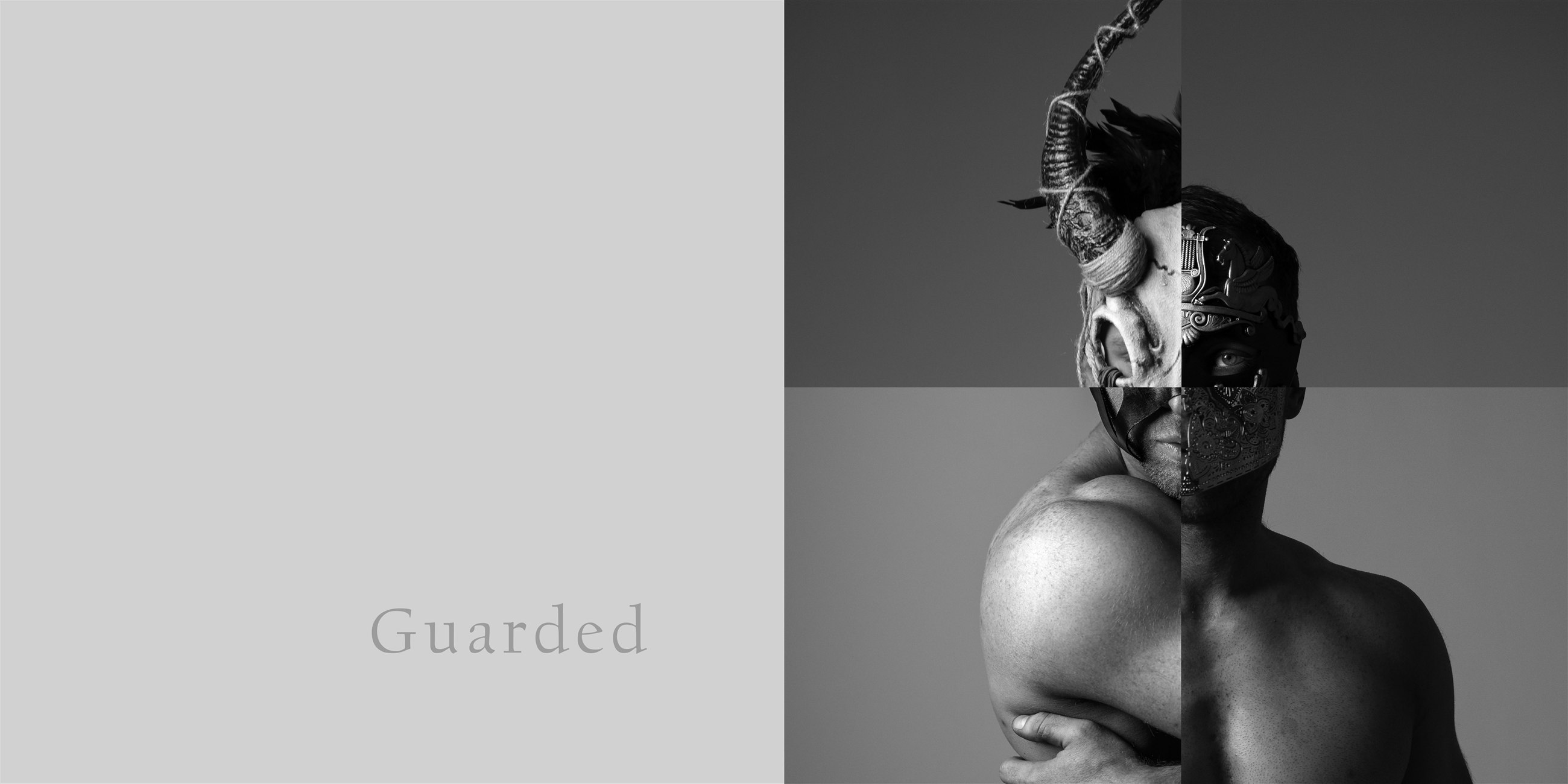 Guarded, an interior spread from the MASKED monograph